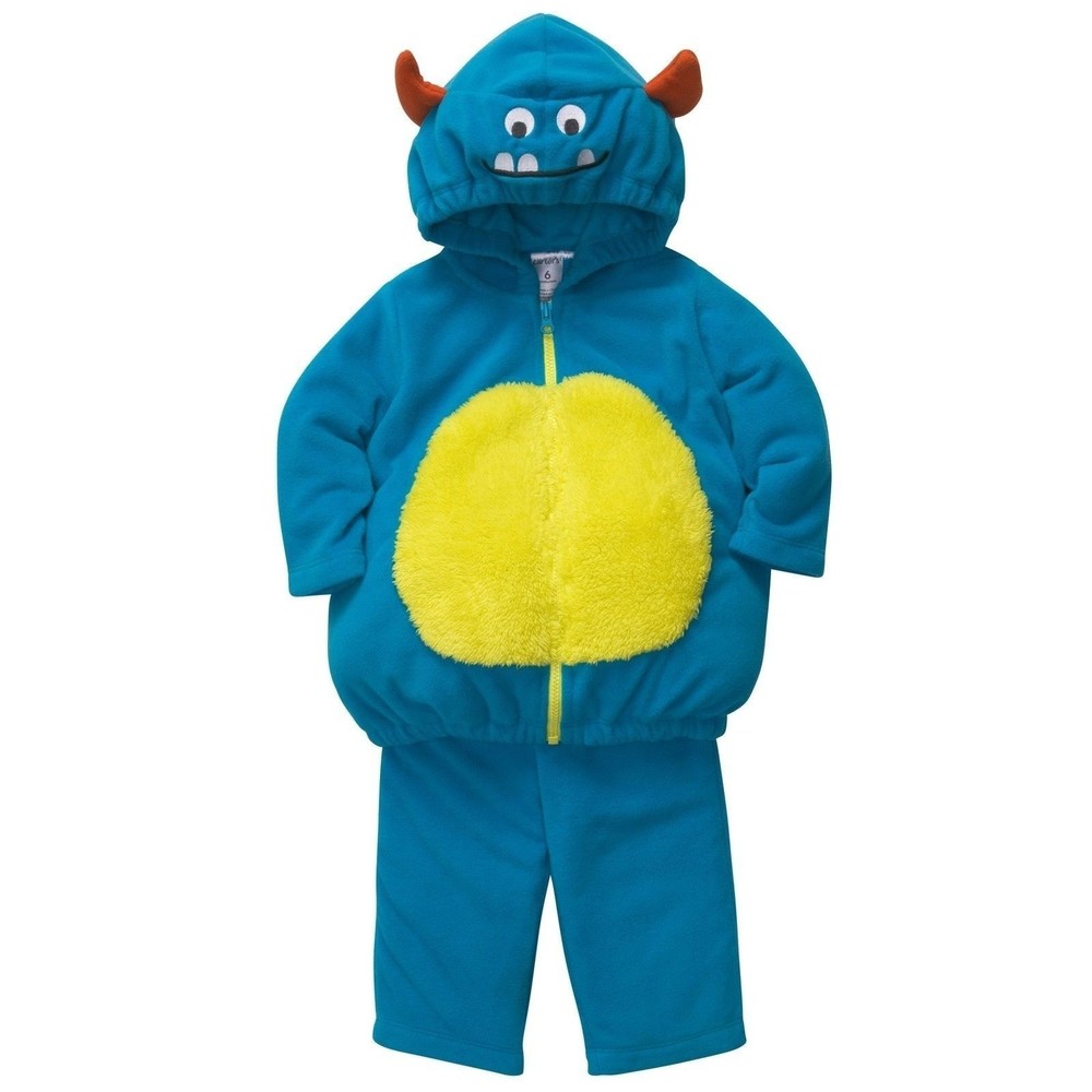 Carter's 2pc Fleece Monster Carnival Halloween Alien 3-6 Month NWT Costume Horns